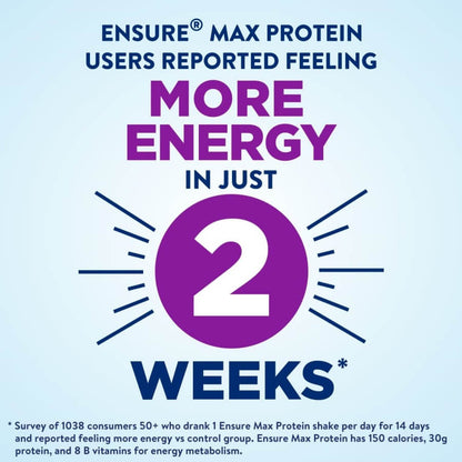 Ensure Max Protein Shake,30g Protein,1g Sugar,11 fl oz - 12 Pack