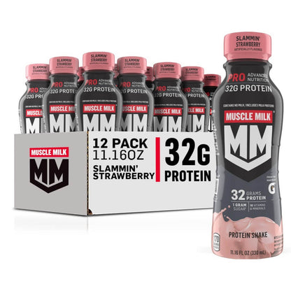 Muscle Milk Pro Advanced Nutrition Protein Shake, 32g Protein, 1g Sugar，11.16 Fl Oz (Pack of 12)