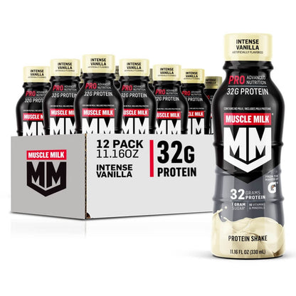 Muscle Milk Pro Advanced Nutrition Protein Shake, 32g Protein, 1g Sugar，11.16 Fl Oz (Pack of 12)