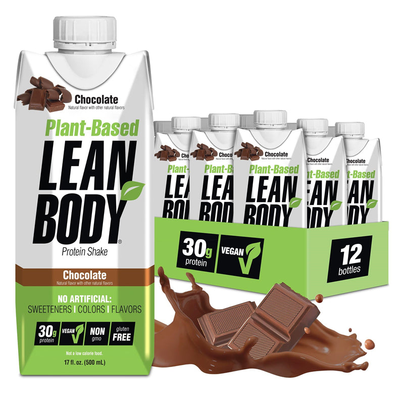 Lean Body Ready-to-Drink Protein Shake, 40g Protein, Whey Blend, 0 Sugar, 17 Ounce (Recyclable Carton & Lid - Pack of 12)